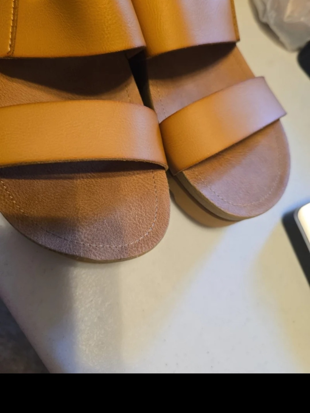 REEF Women's Tan Platform Sandal with Buckle - Picture 3 of 7